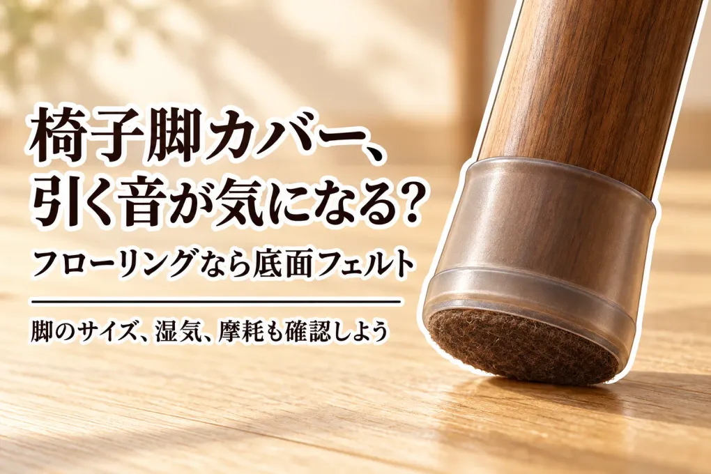 椅子脚カバーはフェルト底でも滑りにくい？マンションの引きずり音対策と選び方
