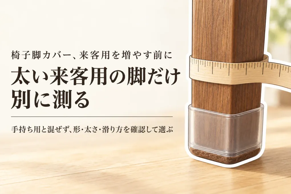 秋に来客用の椅子を増やす前に｜椅子脚カバーを太さと滑り方で分ける準備