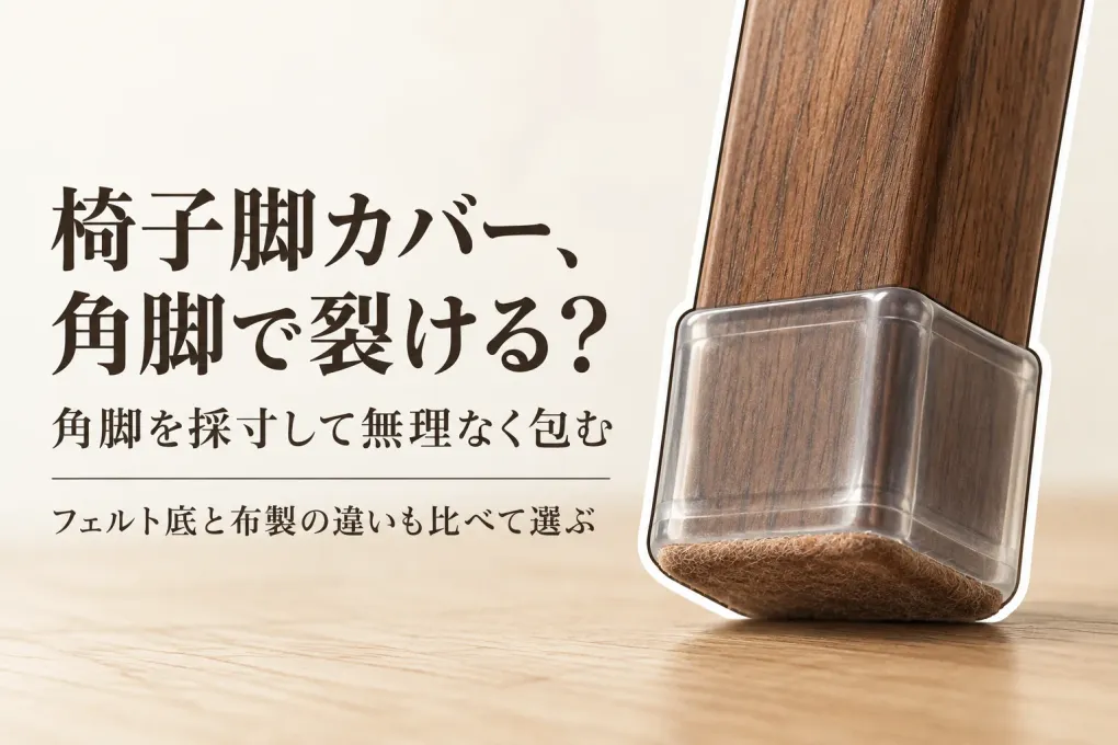 椅子脚カバー角脚用をレビュー数順で比較｜フェルト底シリコンと布製の裂けにくさ・見た目