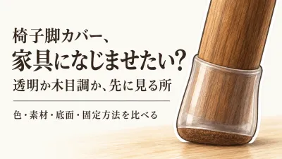 椅子脚カバーは透明キャップと木目調どっち？レビュー数の多い候補を色・素材・底面で比較