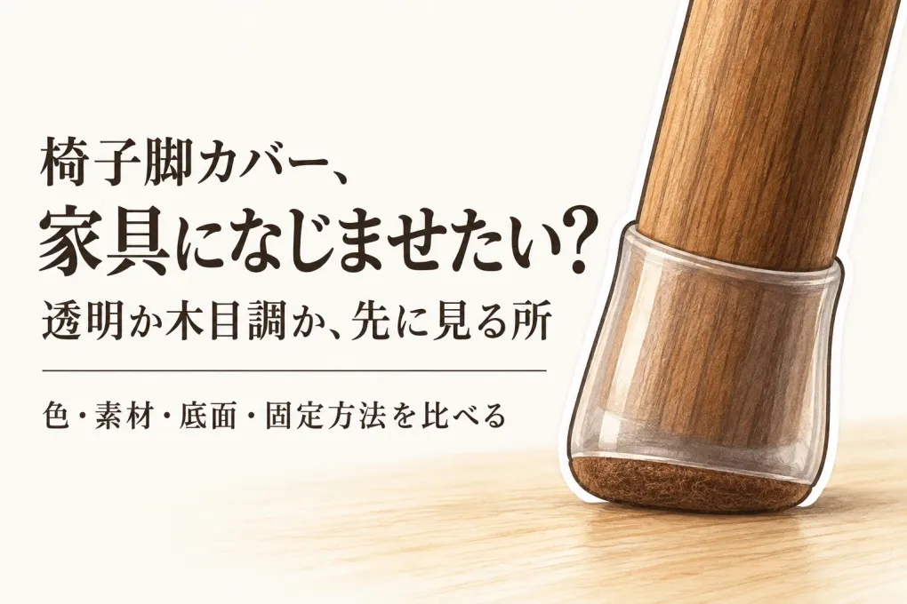 椅子脚カバーは透明キャップと木目調どっち？レビュー数の多い候補を色・素材・底面で比較